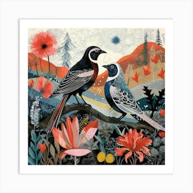 Bird In Nature Finch 2 Art Print