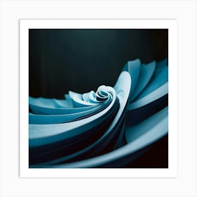 Abstract Blue Paper 5 Art Print