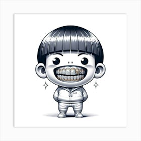 Boy With Teeth Art Print