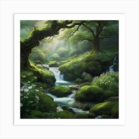 Mossy Forest Art Print