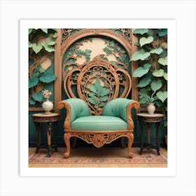 Chair In Front Of A Tree Art Print