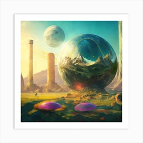 Spaceships In The Sky Art Print