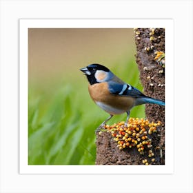 Tit on branch 55 Art Print