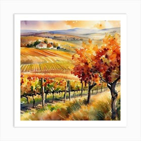 Vineyards In Tuscany 9 Art Print