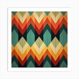 Abstract Geometric Seamless Pattern Art Print