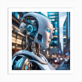 Futuristic Robot 18 Art Print