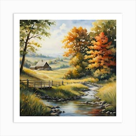 Autumn In The Country 1 Art Print