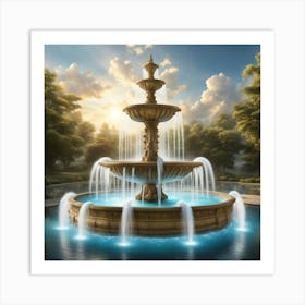 Fountain Of Love 1 Art Print