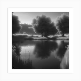 Black And White Painting 7 Art Print