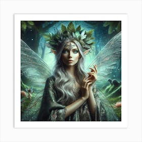 Fairy In The Forest 9 Art Print