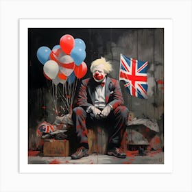 Clown With Balloons Art Print