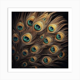 Golden Feathers 1 Art Print