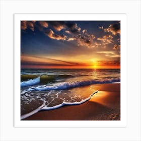 Sunset On The Beach 445 Art Print