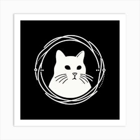 Cat In A Circle 3 Art Print