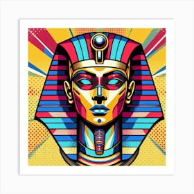 Pharaoh Harukamen Head Art Print