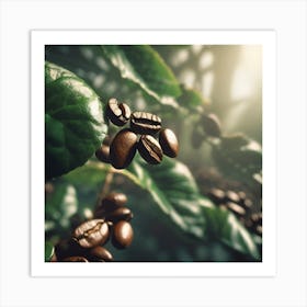 Coffee Beans On A Tree 72 Art Print