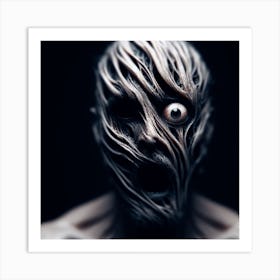 Creepy Face Art Print