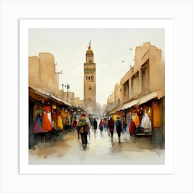 Marrakech Treasures, Watercolor Impressions Art Print