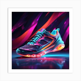 Glow In The Dark Sneakers 6 Art Print