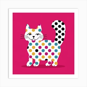 Polka Dot Cat 1 Art Print