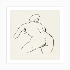 Nude Drawing Art Print