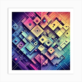 Abstract Geometric Pattern Art Print