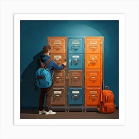 Firefly Travel, Locker, School, Gym, Storage, Secure, Personal, Belongings, Safety, Convenience, Org (11) Art Print