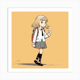 School Girl 2 Art Print