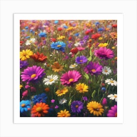 Field Of Flowers 1 Art Print