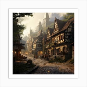 Medieval Town Art Print