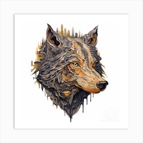 Wolf Head 3 Art Print