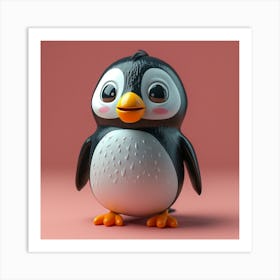 Penguin 3d Model Art Print