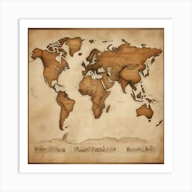 World Map 8 Art Print