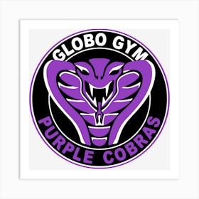 Hot Trend Globo Gym Purple Cobras Art Print