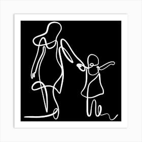 Mother And Her Daughter Happy Mother's Day Art Print