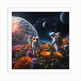 Astronauts In The Field Art Print