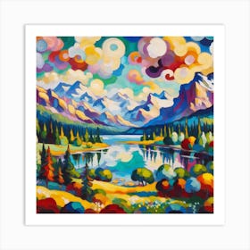 Lake In The Mountains Art Print