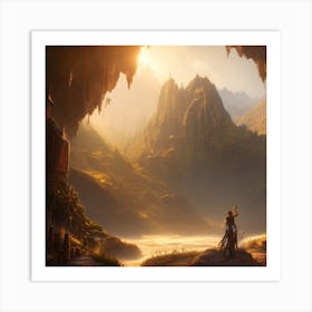 Elf In The Cave Art Print