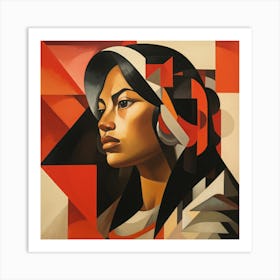 Geometric Abstraction Peruvian Woman 01 Art Print