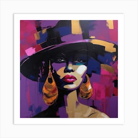 Woman In A Hat 17 Art Print