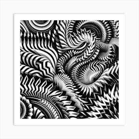 Black and White Abstract Art 292 Art Print