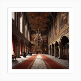 A peek into the castle Art Print