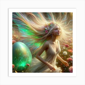 Fairy In The Garden 2 Art Print