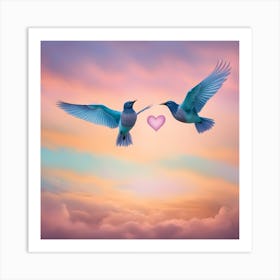 Love Birds In The Sky Art Print