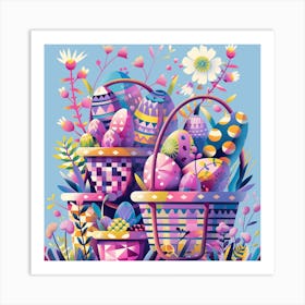 Easter Baskets 1 Art Print