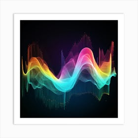 Abstract Music Wave Art Print