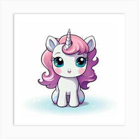 Cute Unicorn 609 Art Print