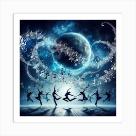 Dancers In Space Art Print