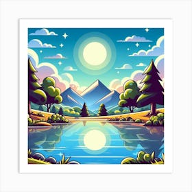 Landscape Wallpaper Art Print