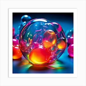 Colorful Bubbles 6 Art Print